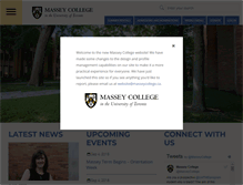 Tablet Screenshot of masseycollege.ca